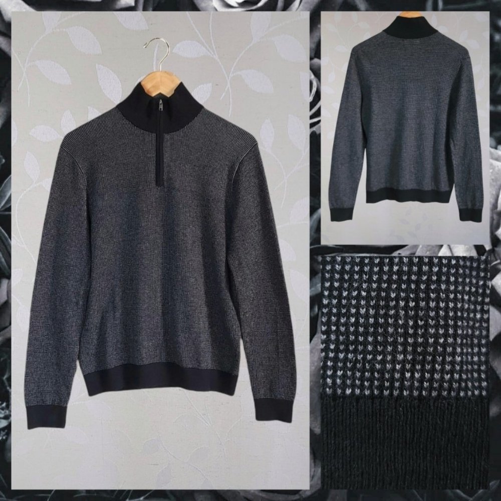 Banana Republic Classic Premium Luxe Yarn Quarter Zip Pullover Mock Neck Sweater